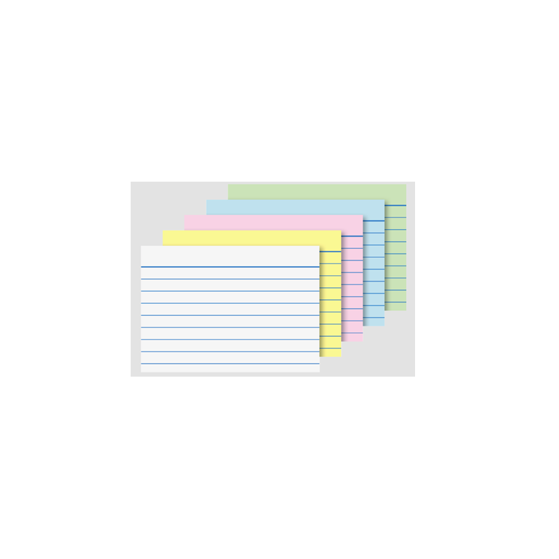 FICHE 52X74MM LIGNE ASS 100PCS BRUNNEN (A8)