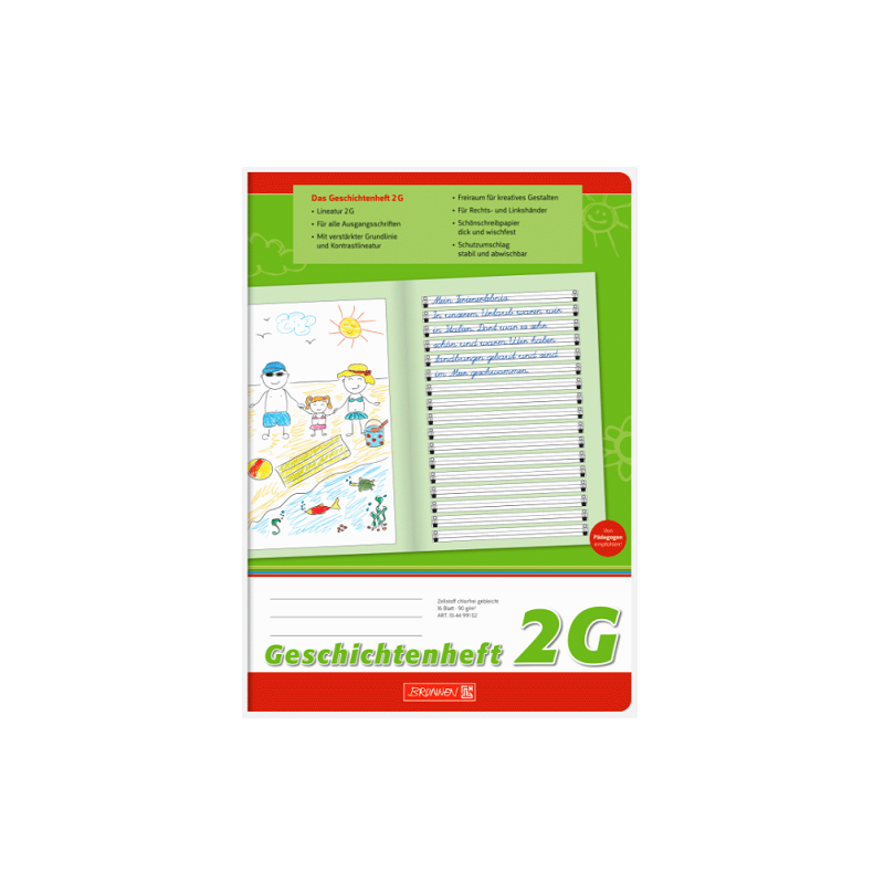 CAHIER BRUNNEN A4 16FLS DESSIN ET HISTOIRES NR.2G
