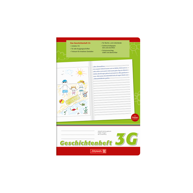 CAHIER BRUNNEN A4 16FLS DESSIN ET HISTOIRES NR.3G