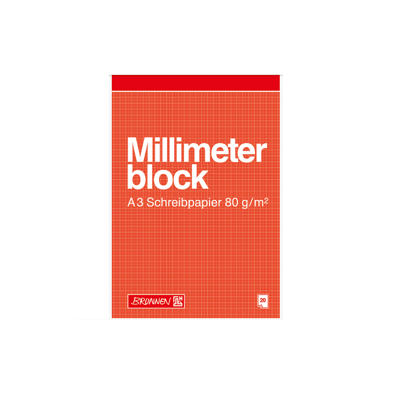 BLOC MILLIMETRIQUE A3 20FLS