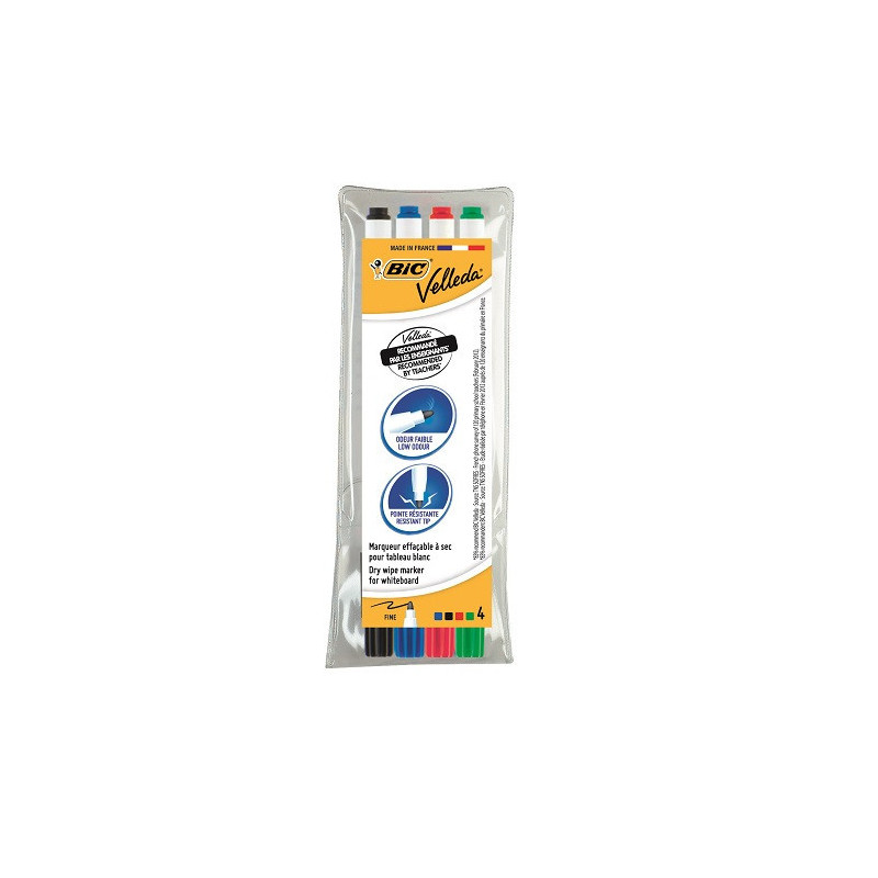 MARQUEUR TABL.BL. BIC VELLEDA 1721 4PCS