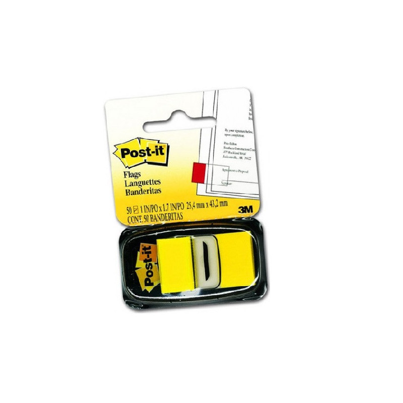 INDEX POST-IT 25,4X43,2MM JAUNE 50PCS