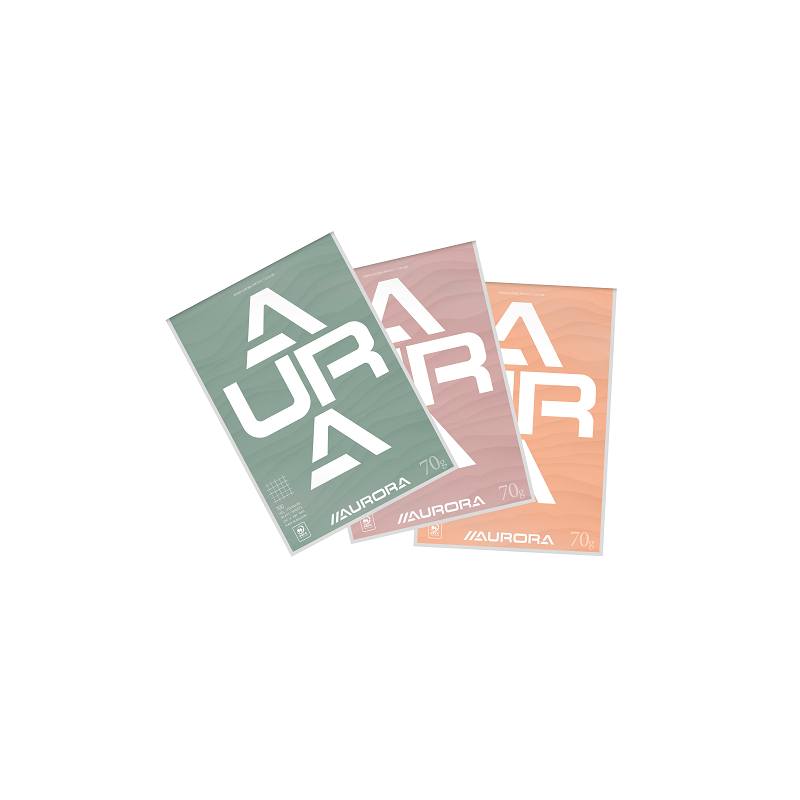 BLOC-NOTES A4 AURORA 210X297MM QUAD.