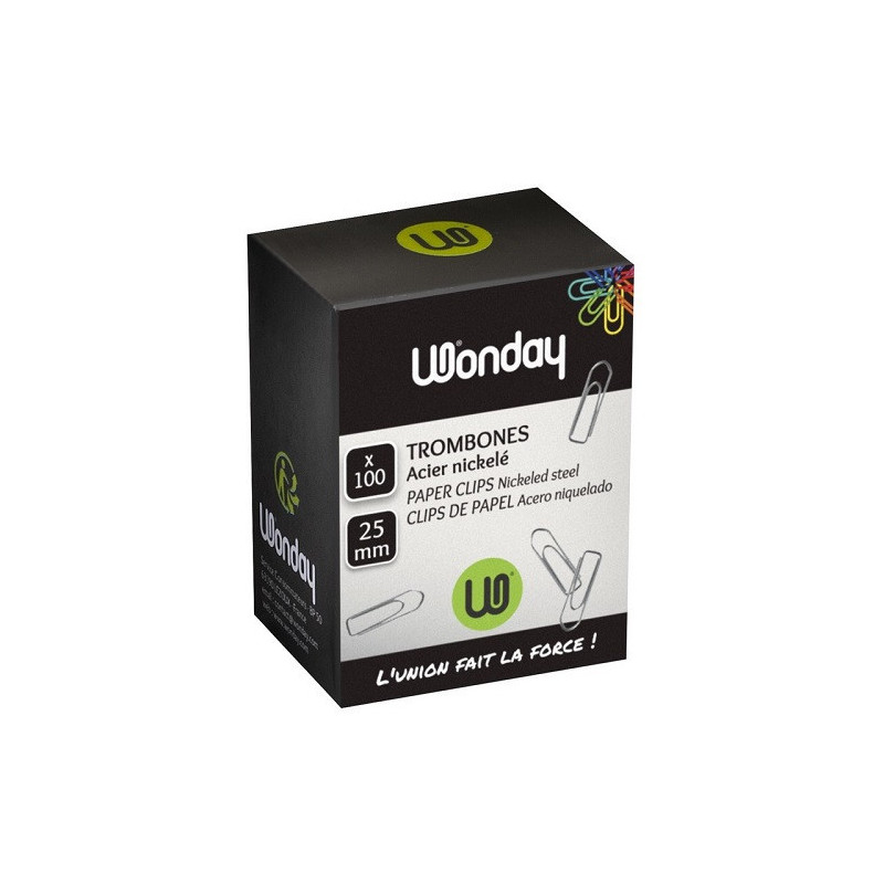 ATTACHE-LETTRES 25MM 100PCS WONDAY