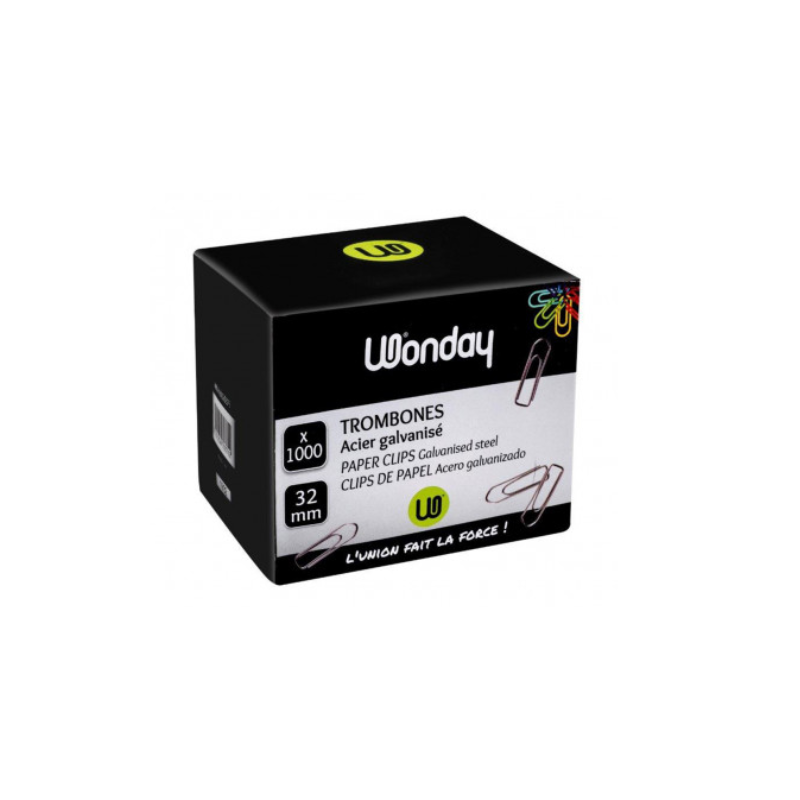 ATTACHE-LETTRES 32MM 1000PCS WONDAY