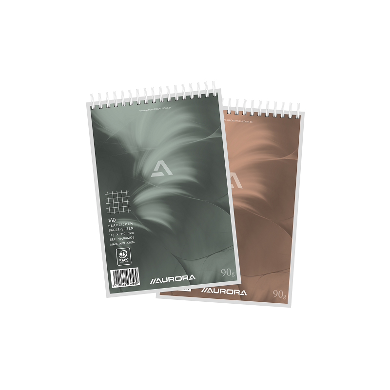 BLOC-NOTES A5 AURORA 148X210MM QUAD.