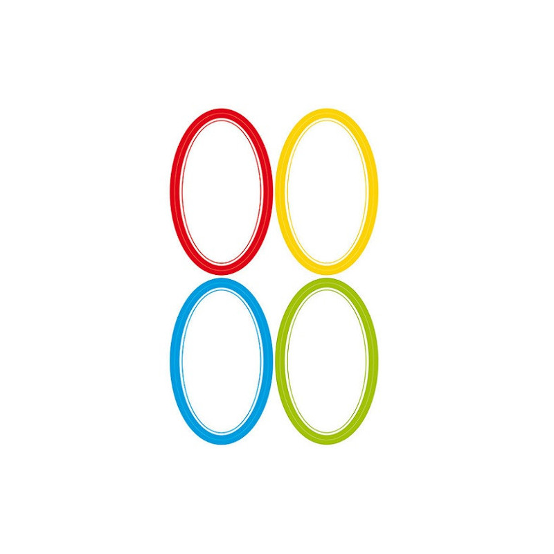AUTOCOLLANT BSB HOME-STICKER OVALES COULEURS ASS.