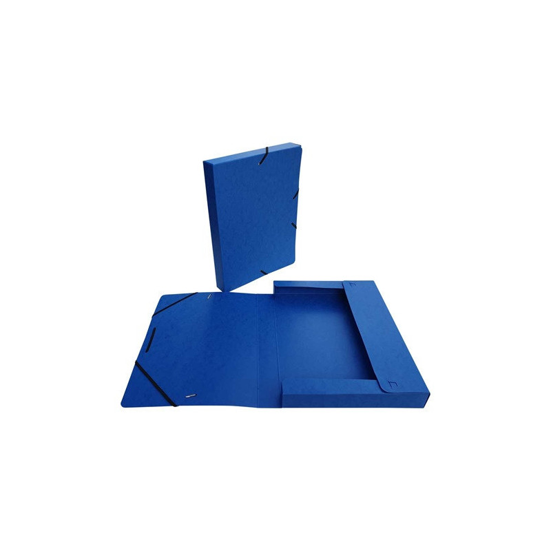 BOXE CLASSEM. A4 40MM CARTON BLEU +ELAST.