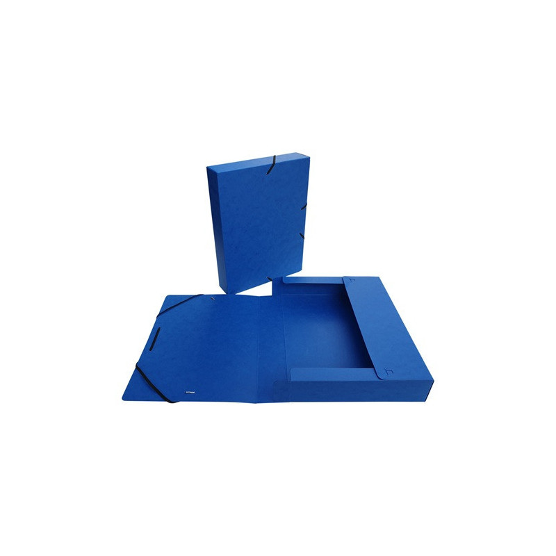 BOXE CLASSEM. A4 60MM CARTON BLEU +ELAST.