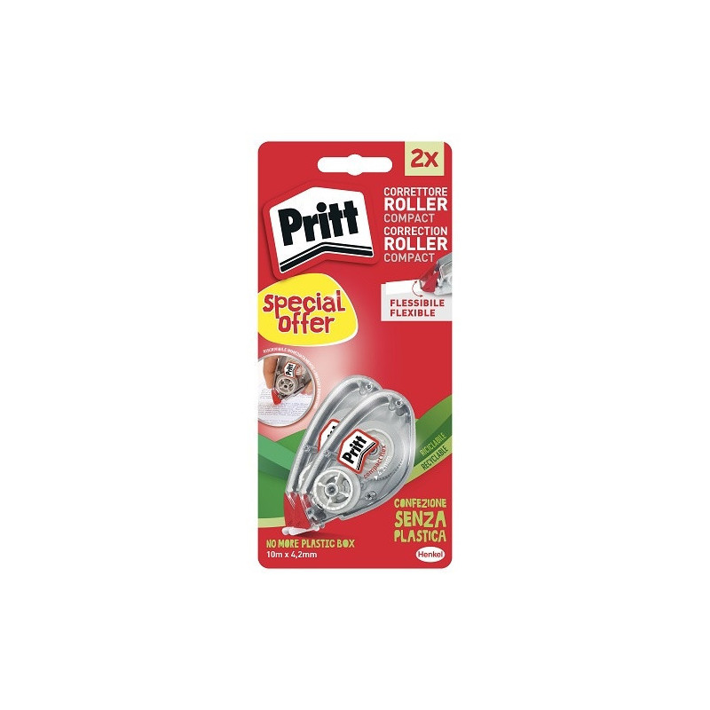 CORRECTEUR ROLLER PRITT 4,2MM COMPACT 1PCS +1PCS 1/2PRIX BLISTER