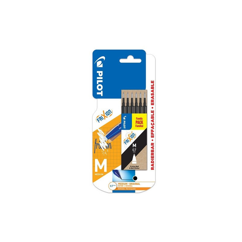 MINE PILOT FRIXION BALL 0,7 NOIR 6PCS BLISTER