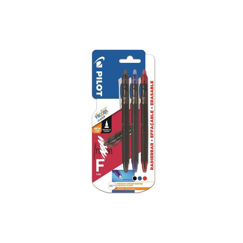 ROLLER PILOT FRIXION POINT CLICKER 0,5 ASS. 3PCS BLISTER