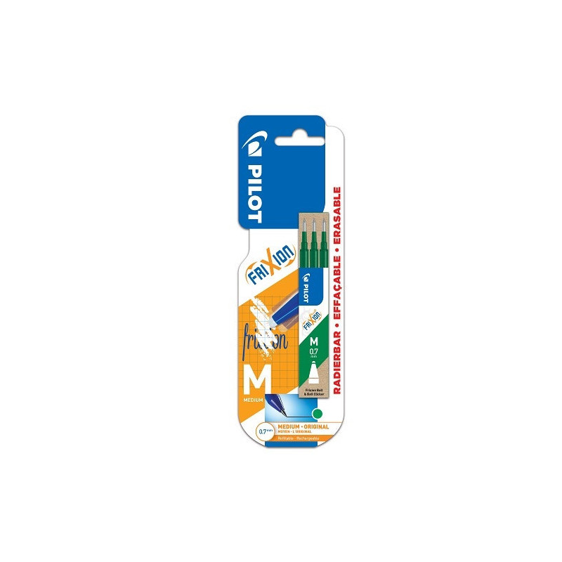 MINE PILOT FRIXION BALL 0,7 VERT 3PCS BLISTER
