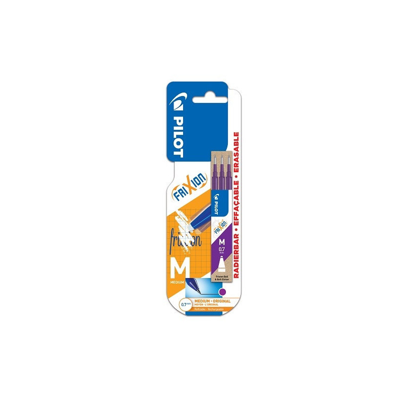 MINE PILOT FRIXION BALL 0,7 VIOLET 3PCS BLISTER