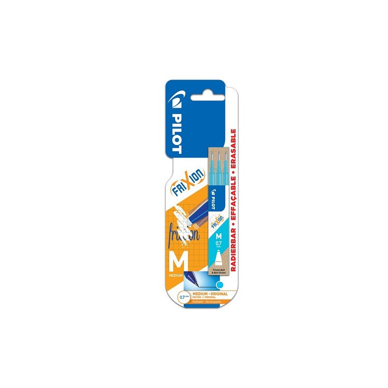 MINE PILOT FRIXION BALL 0,7 BLEU CLAIR 3PCS BLISTER