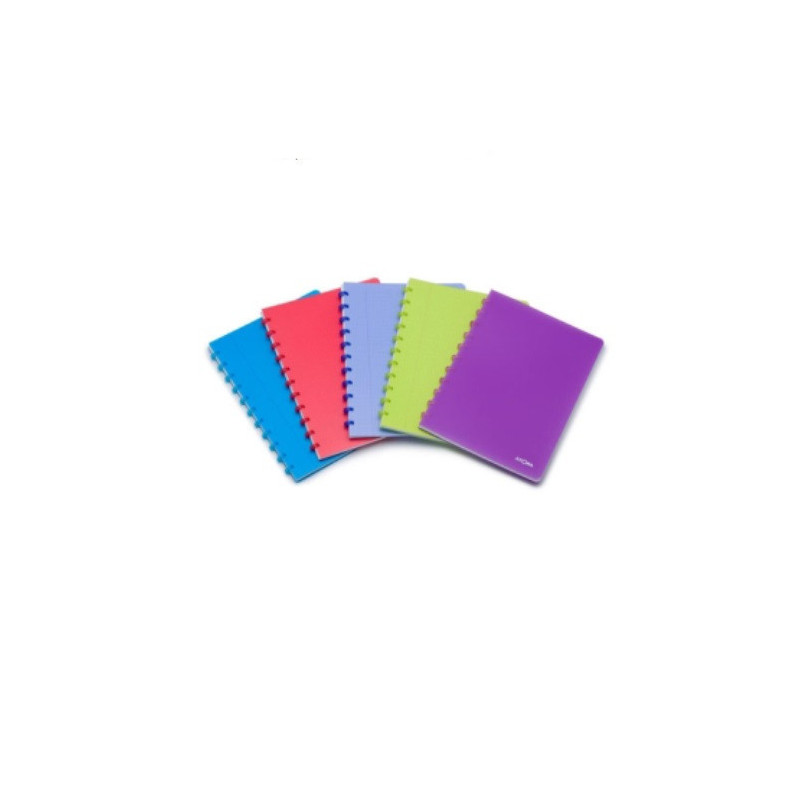 CAHIER ATOMA A5 PLAST. TRANSP. LIGNE