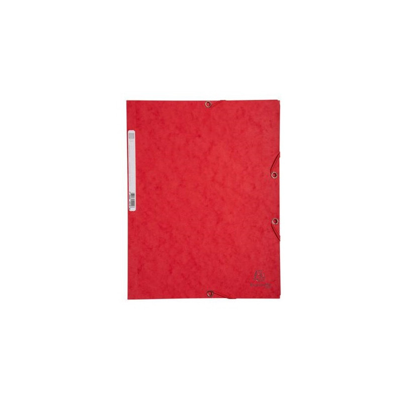 FARDE A ELAST.+RABATS A4 CART. EXACOMPTA ROUGE