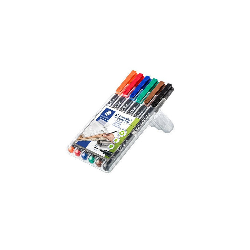 FEUTRE OHP STAEDTLER PERMANENT M 6PCS LUMOCOL.