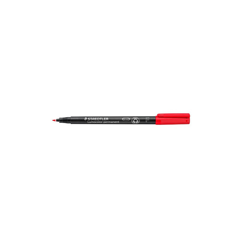 FEUTRE OHP STAEDTLER PERMANENT F ROUGE LUMOCOL.