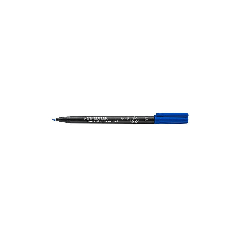 FEUTRE OHP STAEDTLER PERMANENT F BLEU LUMOCOL.