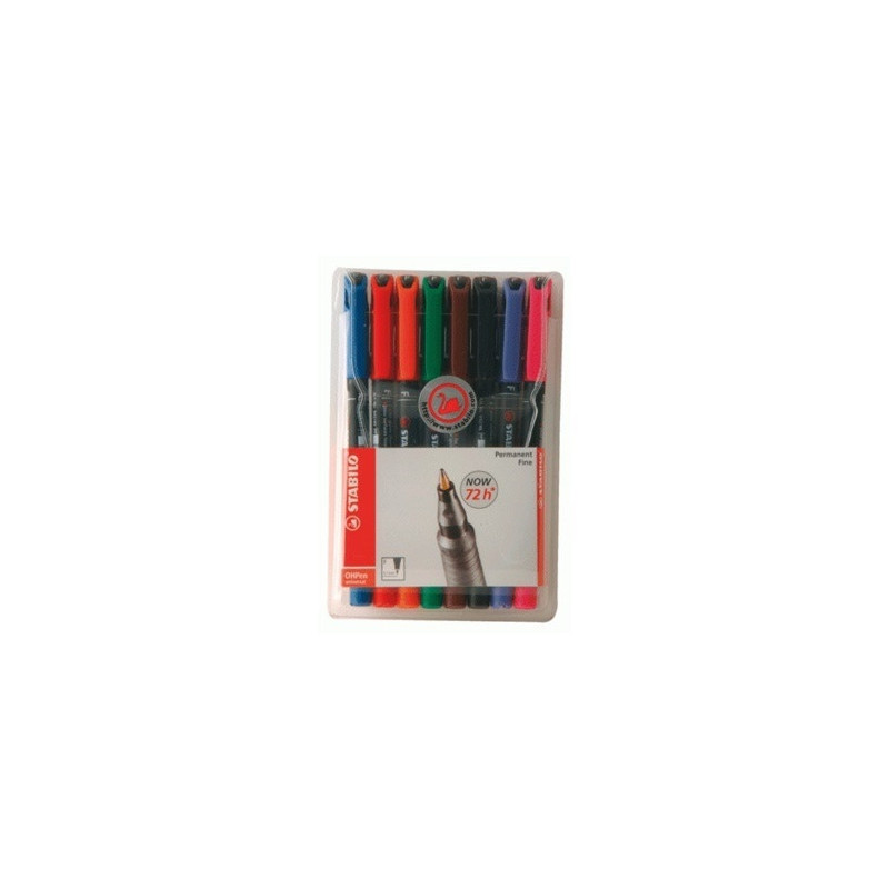FEUTRE OHP STABILO PERMANENT F 8PCS