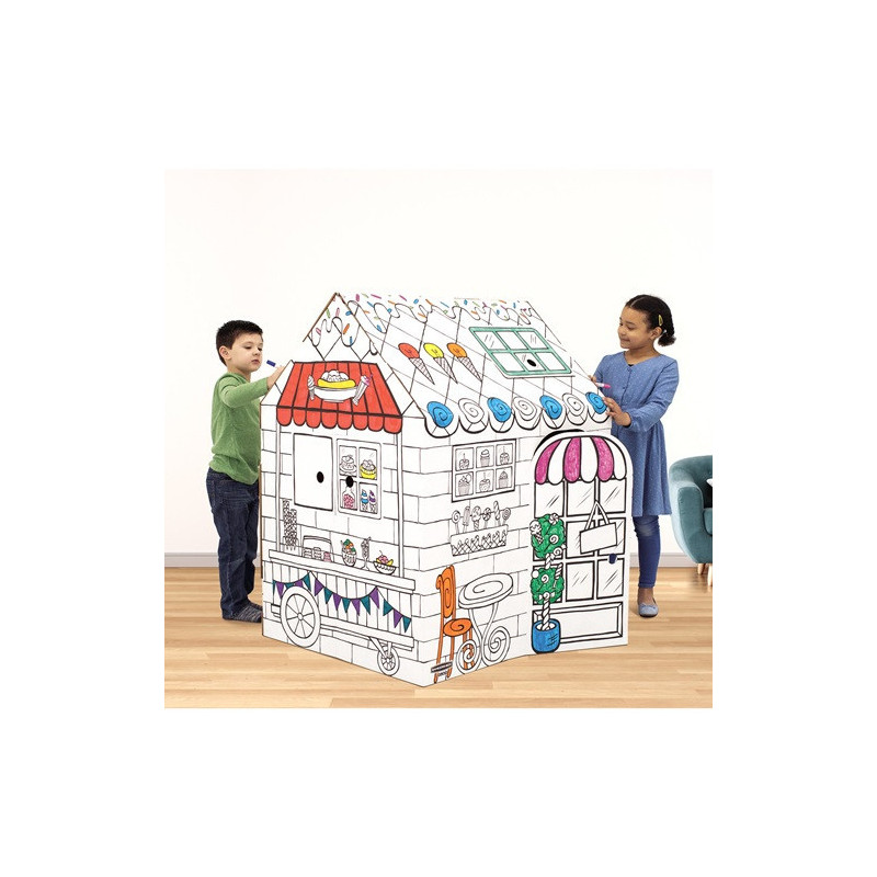 KIT EN CARTON FELLOWES GRANDE MAISON A COLORIER