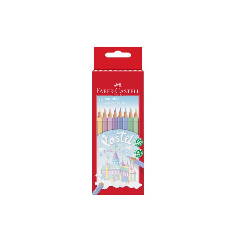 CRAYON COUL. FABER PASTEL 10PCS