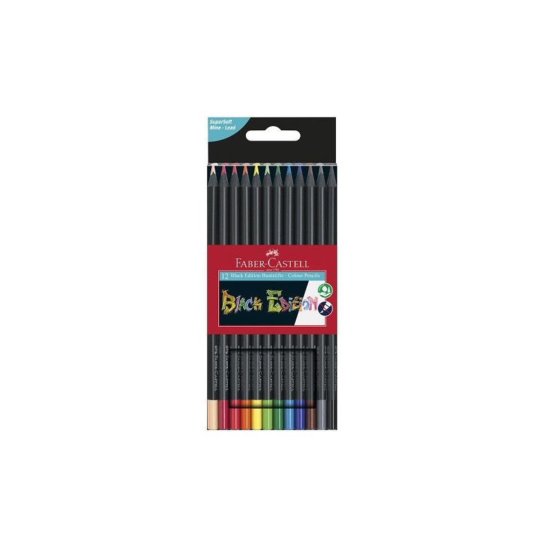 CRAYON COUL. FABER BLACK EDITION 12PCS