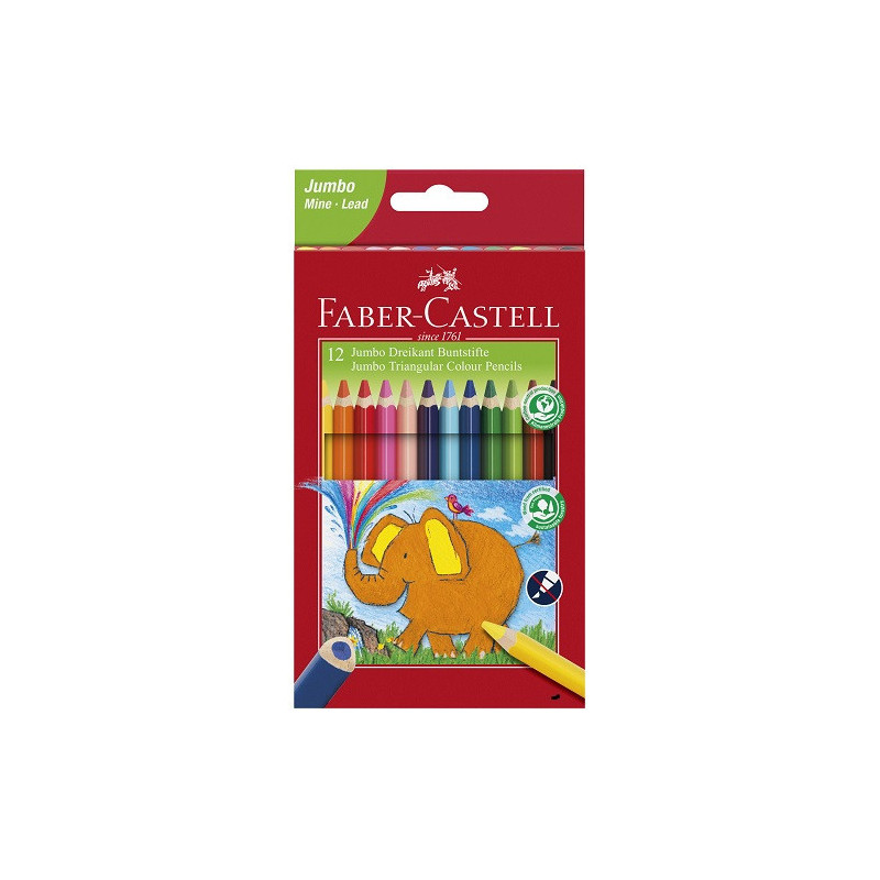 CRAYON COUL. FABER JUMBO 12PCS