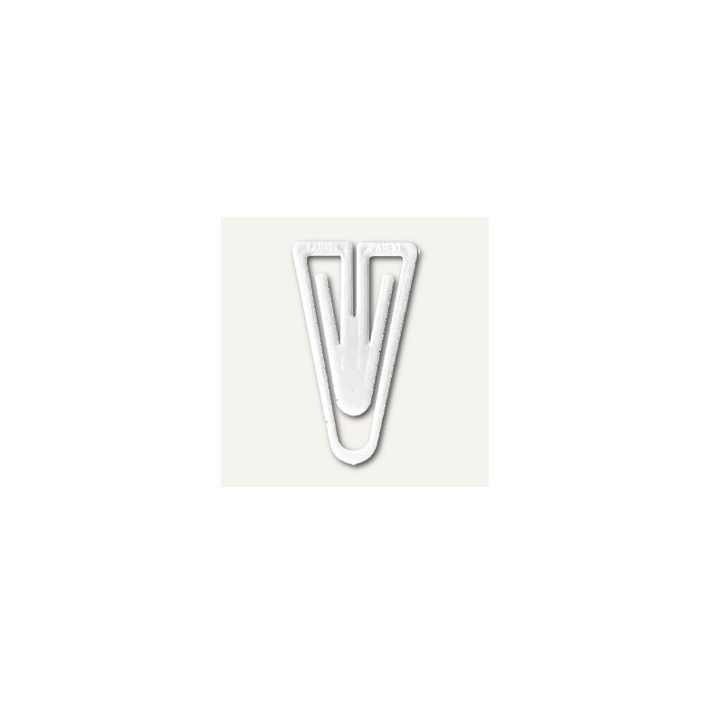 ATTACHE-LETTRES 60MM 100PCS LAUREL PLASTIQUE BLANC