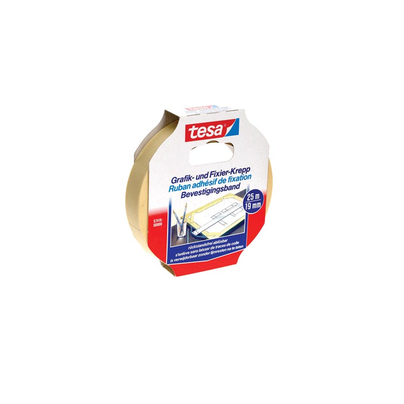 RUBAN ADHESIF MASQUAGE 19MMX25M TESA
