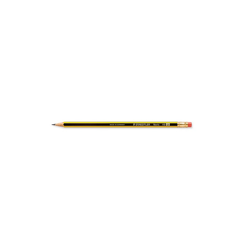 CRAYON NOIR STAEDTLER NORIS HB BOUT-GOMME