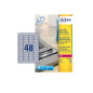 ETIQUETTE AVERY/ZWECK.A4 45,7X21,2MM 20FLS ARGENTE ULTRA RESIST.