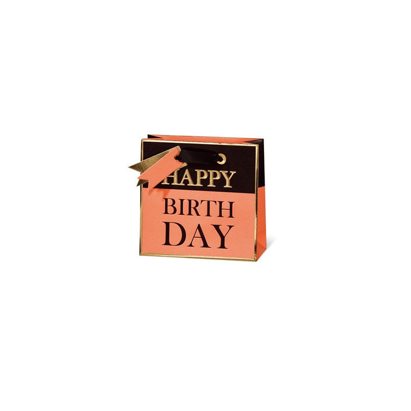 SACHET BSB 14,5X15X6CM BLACK & ORANGE