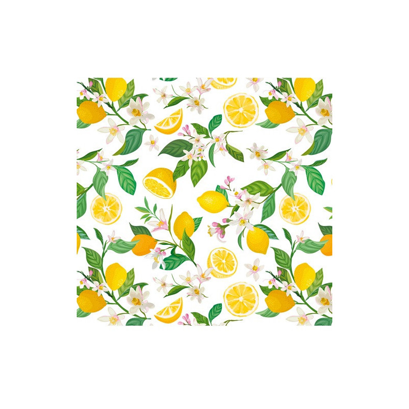 PAPIER CADEAU BSB KRAFT LEMON