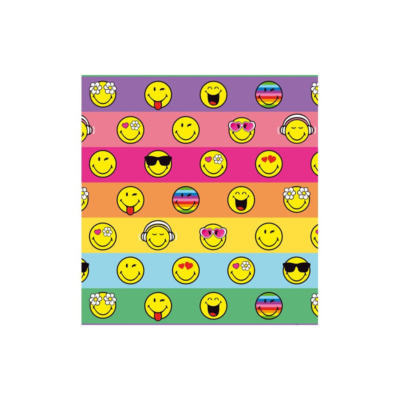 PAPIER CADEAU BSB SMILEY STRIPES