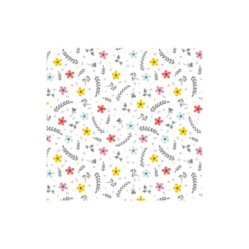 PAPIER CADEAU BSB KRAFT FLOWER