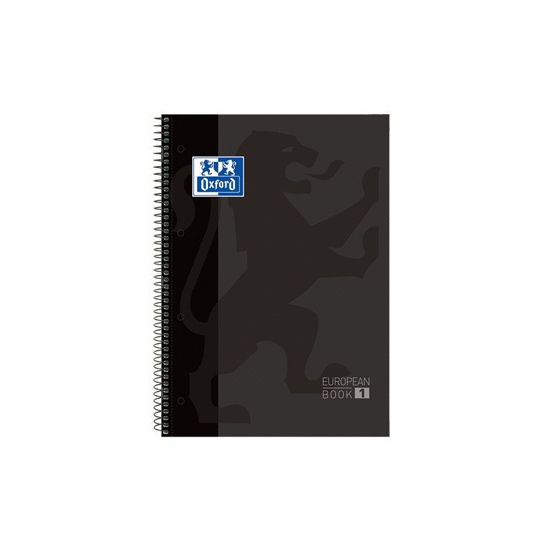 CAHIER OXFORD SPIRALE A4+ QUAD. 80FLS EUROPEANBOOK NOIR