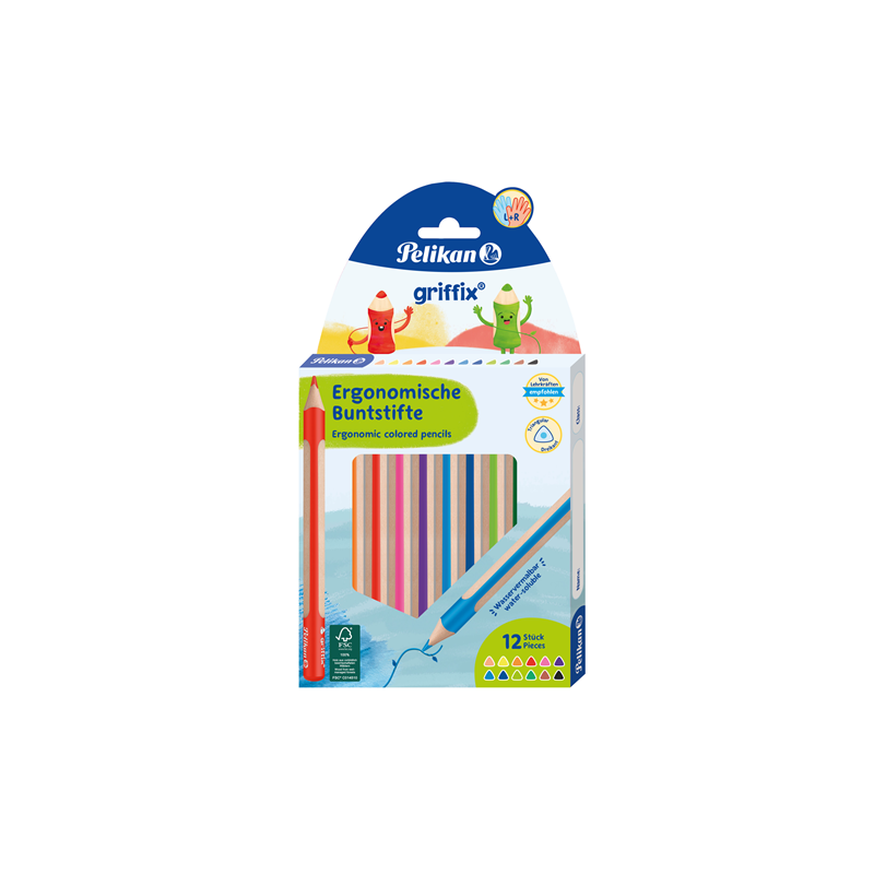 CRAYON COUL. PELIKAN GRIFFIX 12PCS (400198414)