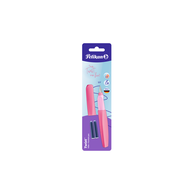 PLUME PELIKAN TWIST BERRY PINK +2CART BLISTER (300010116)