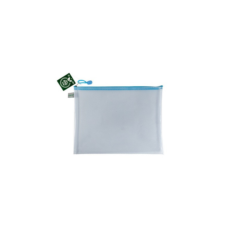 POCHETTE DOCUMENTS TIRETTE FOLDERSYS 272X357MM A4 BLEU PASTEL