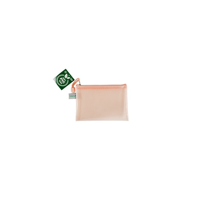 POCHETTE DOCUMENTS TIRETTE FOLDERSYS 128X183MM A6+ ORANGE PASTEL