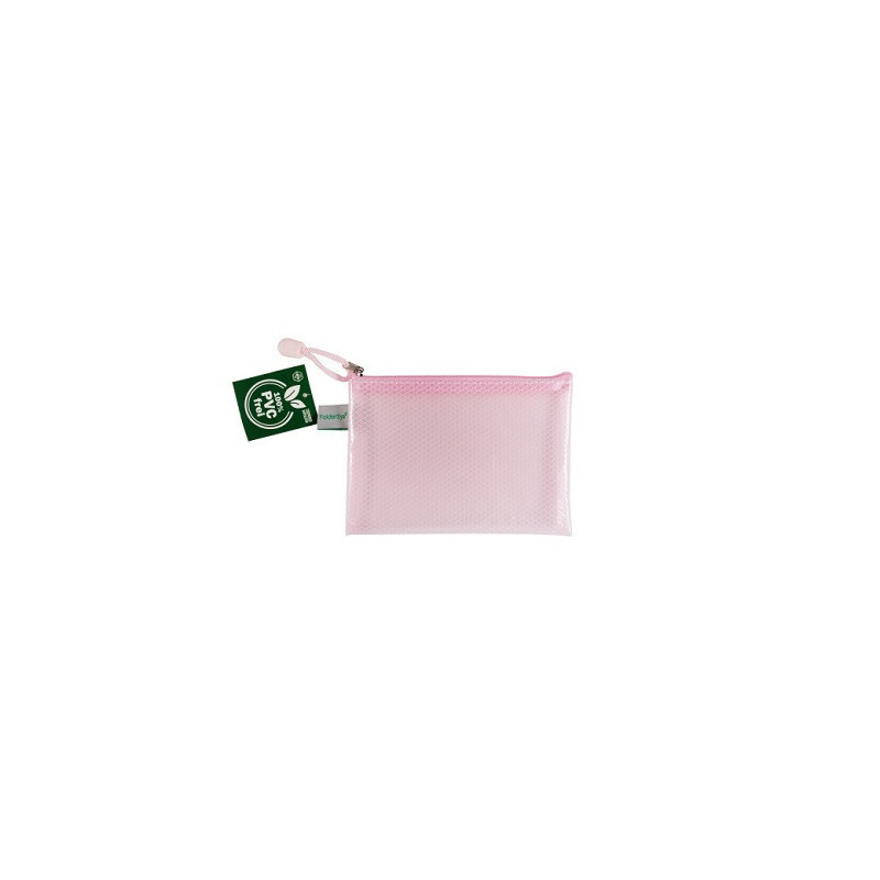POCHETTE DOCUMENTS TIRETTE FOLDERSYS 128X183MM A6+ ROSE PASTEL