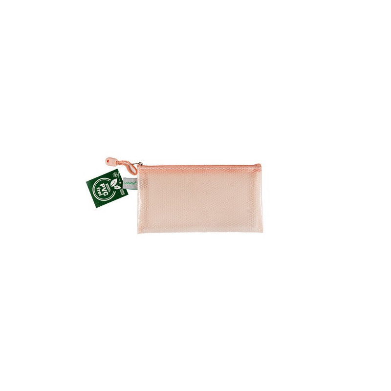 POCHETTE DOCUMENTS TIRETTE FOLDERSYS 119X227MM A6 ORANGE PASTEL