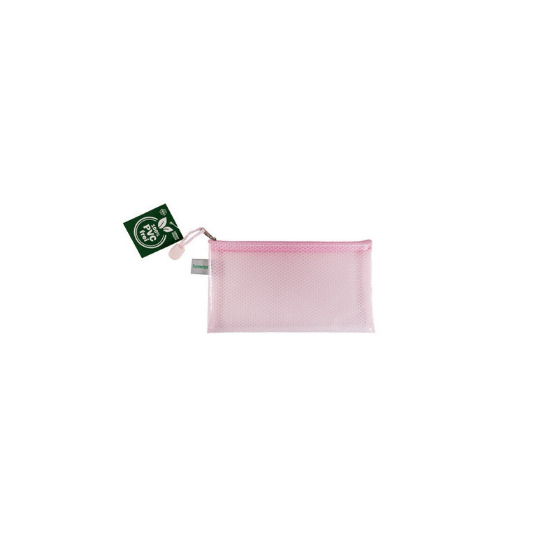 POCHETTE DOCUMENTS TIRETTE FOLDERSYS 119X227MM A6 ROSE PASTEL