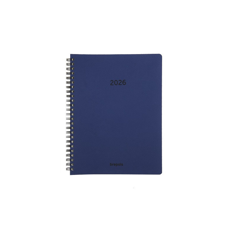 AGENDA BREPOLS 17,1X22CM 1SEM./2P. TIMING SPIR. CALVI BLEU