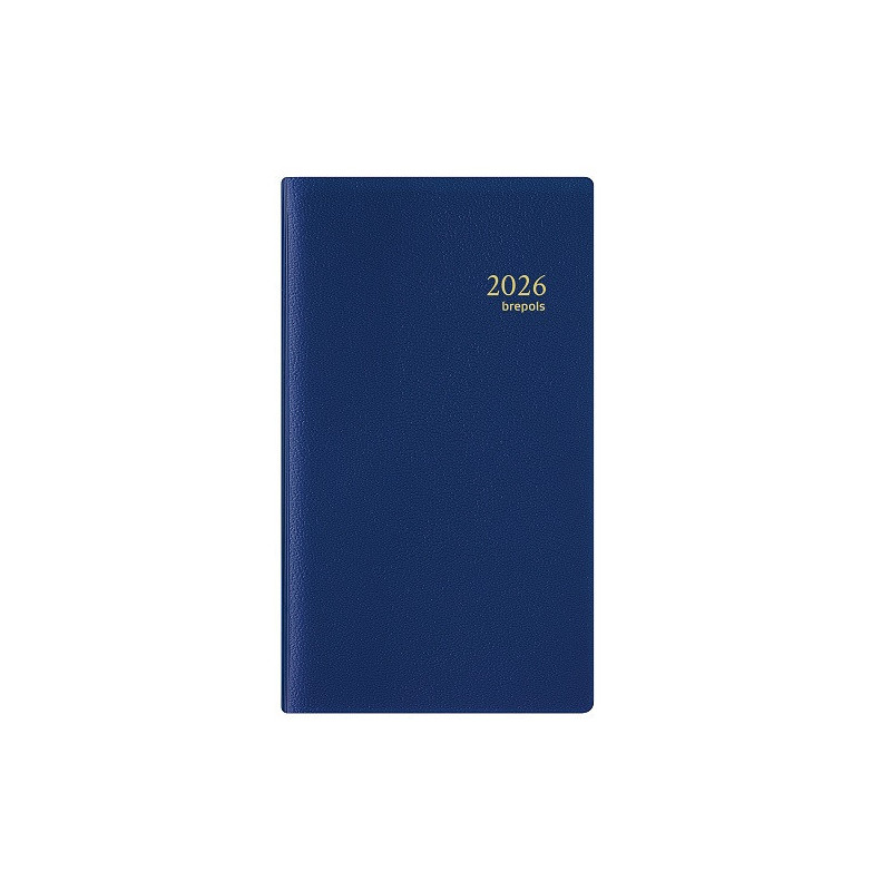 AGENDA BREPOLS 9X16CM 1SEM./2P. INTERPLAN SPIR. GENOVA BLEU