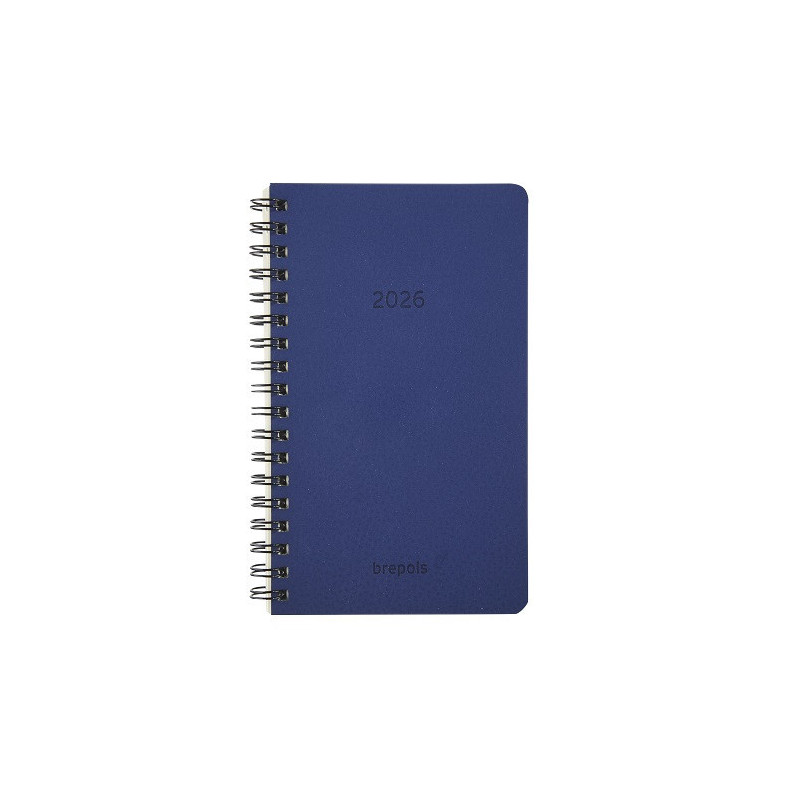 AGENDA BREPOLS 9X16CM 1SEM./2P. INTERPLAN SPIR. CALVI BLEU