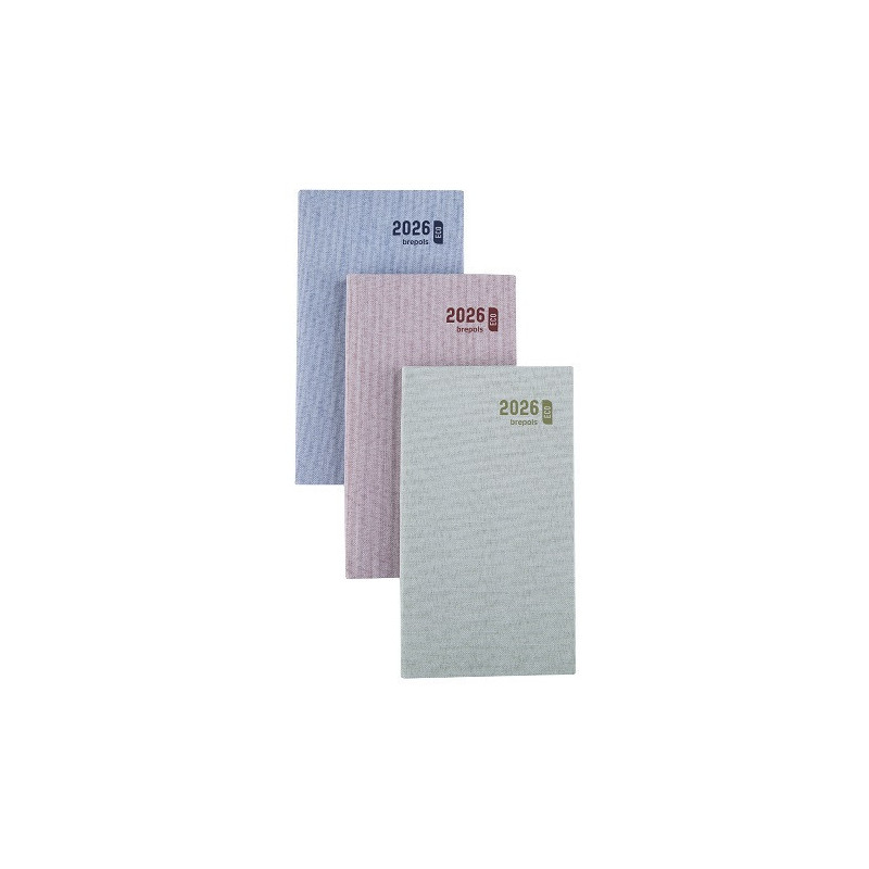 AGENDA BREPOLS 9X16CM 1SEM./2P. INTERPLAN TOILE OCEAN ASS.