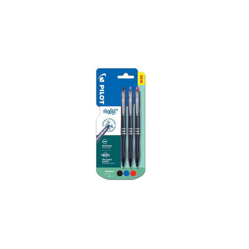 ROLLER PILOT FRIXION BALL PLUS 0,7 ASS. 3PCS BLISTER